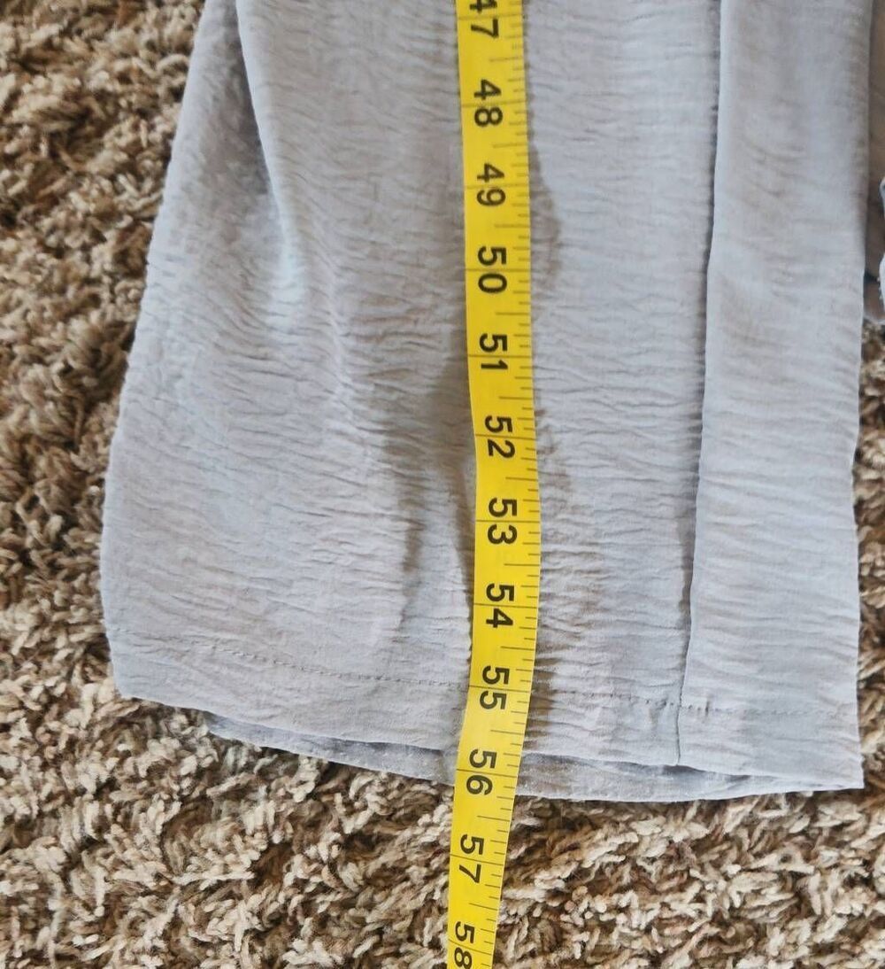 D57 Gray wide leg jumper with adjustable spaghetti straps - Picture 11 of 11